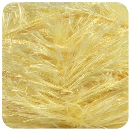 King Cole Moments Eyelash Knitting Yarn 50g Ball Feather Style Fashion Yarn (Lemon 5721)