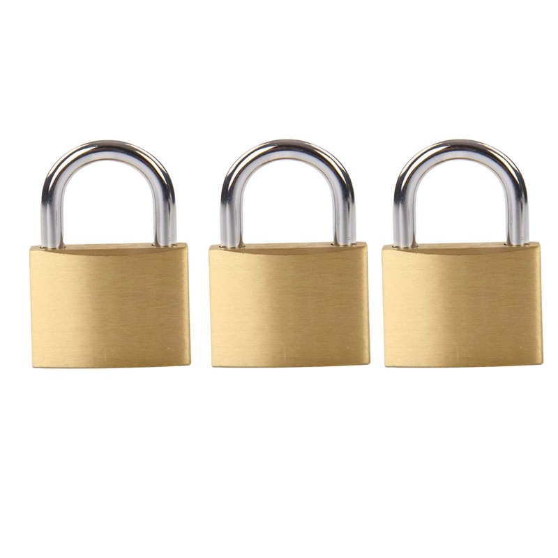 SEPOX® 3Pcs Pack Heavy-Duty Solid Brass Padlocks with Same Keys