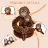 Hideekoog 2pcs Orangutans Hanging Stuffed Animal Mother with Baby Hangs