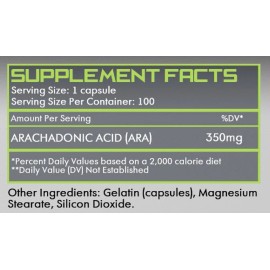 Element Nutraceuticals ARACHIDONIC ACID -  350 MGS Per Serving - 120 Servings Per Bottle