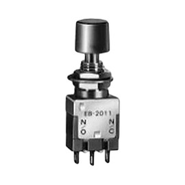 NKK Switches EB-2011 Push Button Switch ON-(ON) (Momentary) Single Pole Double Throw