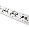 1000 x Roll 25mm Round White Dairy Free Labels Permanent