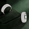 SHELOVES Three Row Eternity Ring for Women Round Cut CZ