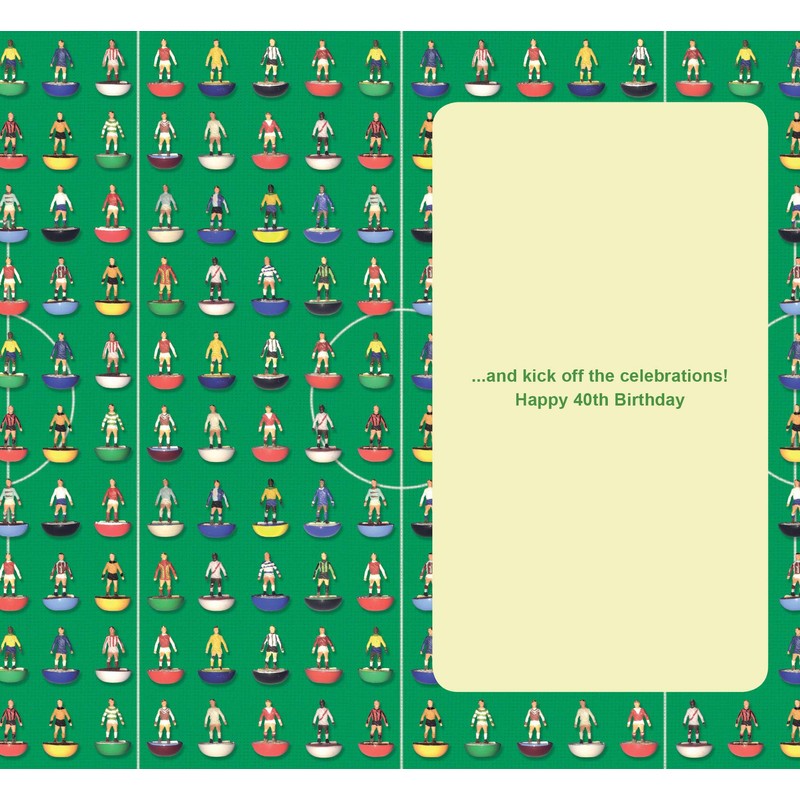 Subbuteo 40th Birthday Card