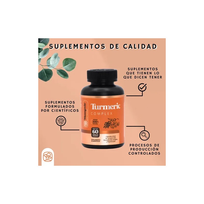 Cápsulas de Cúrcuma Momosie con Jengibre, Boswellia y Pimienta Negra