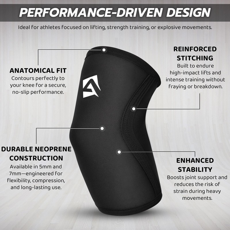 AQF Elbow Sleeves for Powerlifting 5mm 7mm for Gym Cross