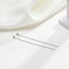Simple Ball Pull Through Earrings 120mm 925 Sterling Silver for