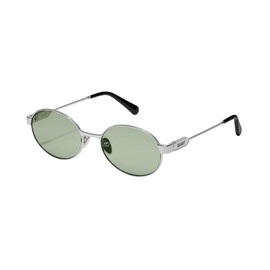 Quay - Womens Sunglasses, Round Lenses with UV Protection (Anyways, Silver)