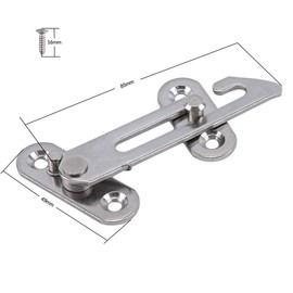 2 Pairs Window Restrictors Locks,Aongray Window Restrictor Hook Window for UPVC Stainless Steel 304 Security Lock Child Lock Restrictor Catch Safety Catch with Screws (Silver,2 Pairs)