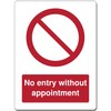 Red Circle Prohibited Act Metal Sign For Office Work Site