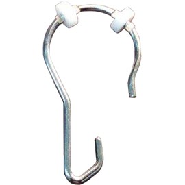 Gamco 100CHNR Chrome-Plated Steel Shower Curtain Hook With Nylon Rollers
