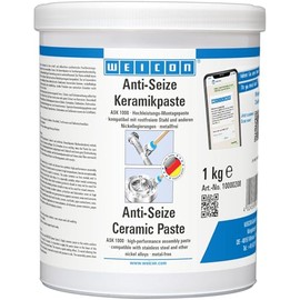 WEICON Anti-Seize Ceramic Paste – Metal-Free High-Temp Lubricant for Screws, Bolts, Threads, Pipes and More (35oz (1kg))