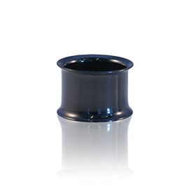 Emporium Double Flared 316 Stainless Steel Metal Ear Tunnel Black (14 MM)