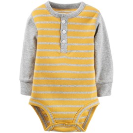 Carter's Baby Boys' Single Bodysuit 118g771, Yellow, 3 Months