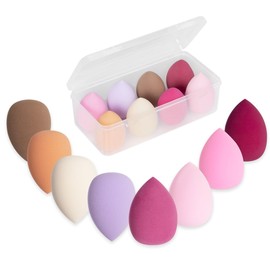 8-Piece Make Up Sponge Set, Beauty Mixer, Large Make-Up Egg Colours, Powder Puff Make-Up Sponge, Washable Sponge, Make Up Remover Pad, Liquid Foundation, Powder, Sun Protection