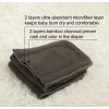 10 Absorbentes Insertos De Bambú Charcoal 4 Capas Nocturno