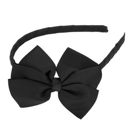 VOCOSTE Bow Hair Band Bowknot Headband Non-Slip Fashion 0.9cm Wide Bow Headband for Girls Women Black