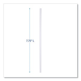 Boardwalk Wrapped Jumbo Straws, 7.75", Polypropylene, Clear, 12,000/Carton