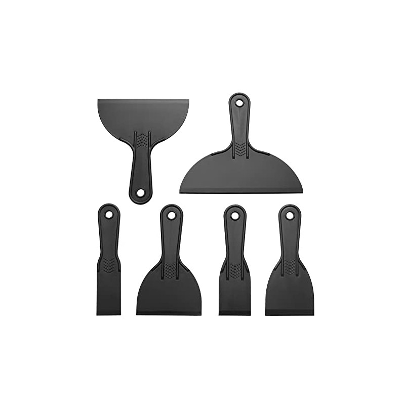 6 Pack Putty Knife, Flexible Plastic Paint Scraper Tool for