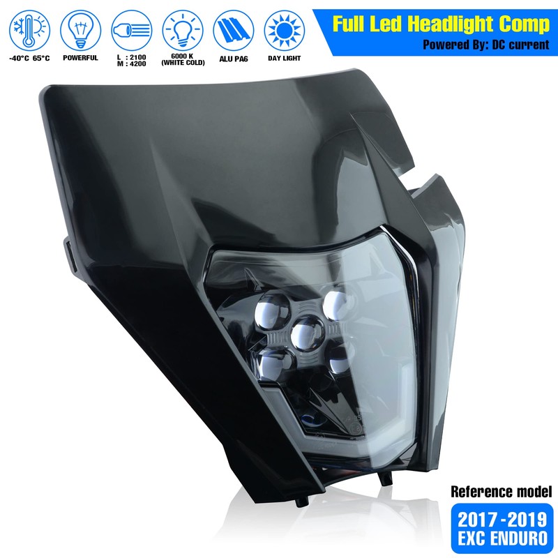 MCHMFG Headlight Head Lamp Light Fairing Mask Day Running Light