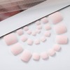 Outyua Solid Square Fake Toenails Matte Press on Toe Nails