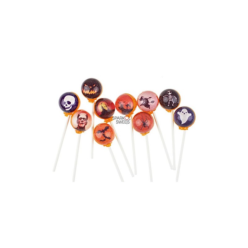Halloween Picture Lollipops, Ghosts & Ghouls, 10 Pieces, Handcrafted in