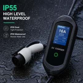 leheyhey Upgraded Level 1 & 2 EV Charger, J1772 Electric Car Charger 8-16Amp Adjustable Current & Timer EV Charging Station 110V-240V for All PHEV/EV Charging Cord