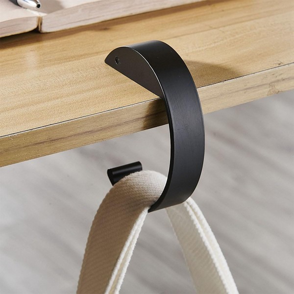 ZAAWUUT Metal Table Hooks, Desk Edge Hanging Hooks, C Shaped