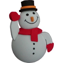 Cute Snowman Car Aerial Ball Antenna Topper - (one P&P charge no matter how many items you buy from Aerialballs.)
