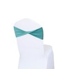 Aulufft Spandex Stretch Chair Sashes, 50 pcs Tiffany Blue Plain