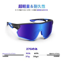 BEACOOL Sports Sunglasses, Ultra Lightweight, TR90 TAC Polarized Lens, Baseball, Cycling, Fishing, Running, Climbing, Golf, Driving, Biking, Tennis, Skiing, Large Frame Design, Unisex, UV400, UV