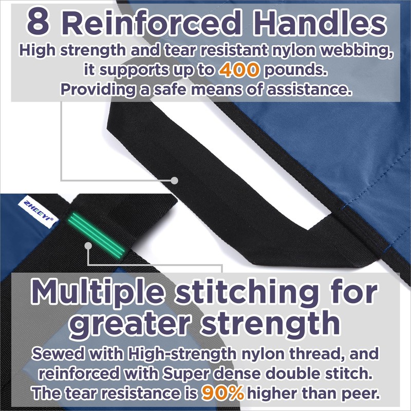 ZHEEYI Multipurpose 48" x 40" Positioning Bed Pad with Reinforced