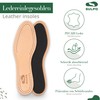 SULPO 3 Pairs of Genuine Leather Insoles, Premium Leather Activated