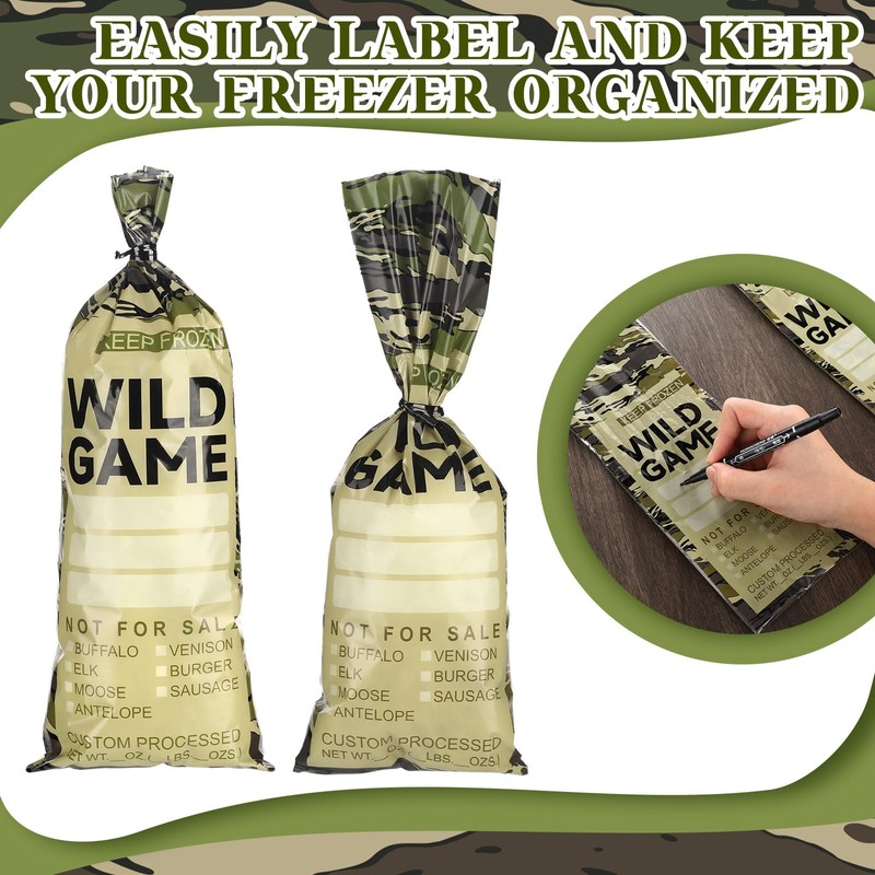 Noveread 400 Pcs Reusable Wild Game Meat Bags, 1 lb
