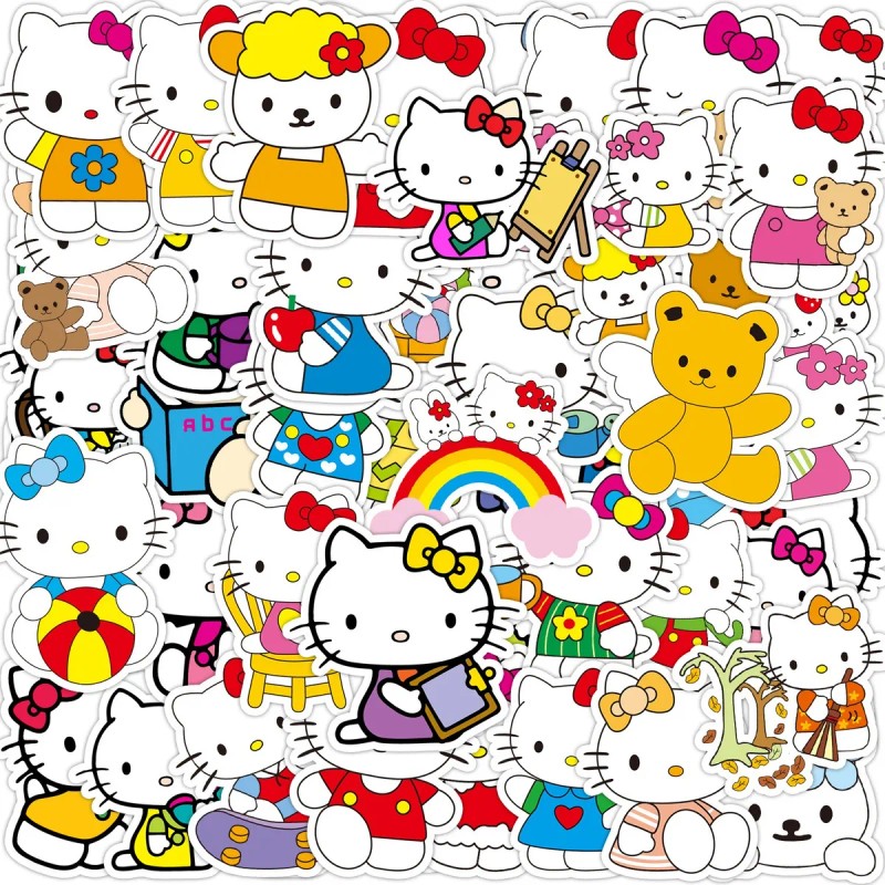 Calcomanias Anime Hellokitty Stickers Pvc Contra Agua