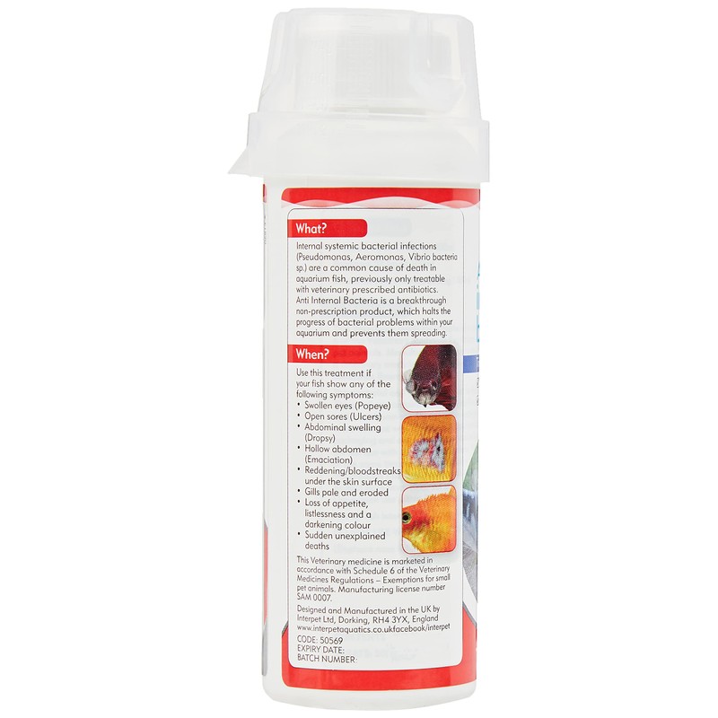 Interpet Anti Internal Bacteria Treatment for Aquarium Fish, Halts Progress