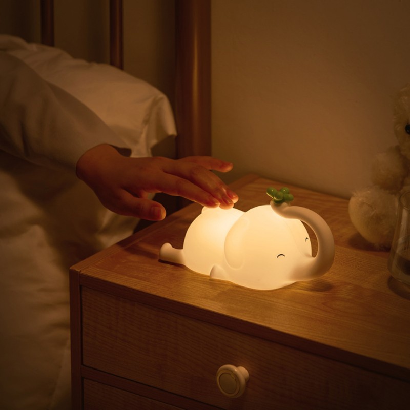 Night Light Silicon Elephant Nursery Night Lights 3 Brightness USB