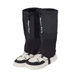 NICENEEDED 1 Pair Black Trimmer Brush Leg Gaiters, Waterproof Leg Guards for Trimming, Adjustable Lawn Care Leg Protection Gardening Leg Boots Cover Legging Gaiter for Outdoor Hiking Hunting Snow Sand