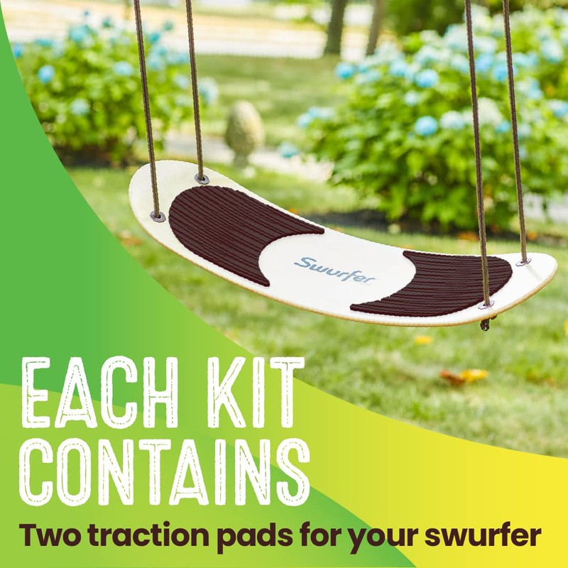 Swurfer SwurfGrip Traction Pads for Wooden Surf Swing (Brown)