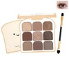 9 Colors Brown Nude Eyeshadow Palette Toast Design — Matte,