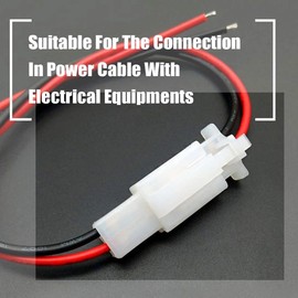 KIMISS - Conector de cable eléctrico para automoción, tipo T, 2 pines, enchufe macho y hembra, kit de terminales y enchufe apto para FT-7800R, FT-8800R, FT-8900R