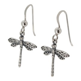 Touch Jewellery 925 Sterling Silver Dragonfly Drop Earrings