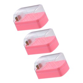 Beavorty 3pcs Nail Drill Bit Holder Box Cleaning Brush Stand 30 Holes Storage Case for Manicure Drill Bits