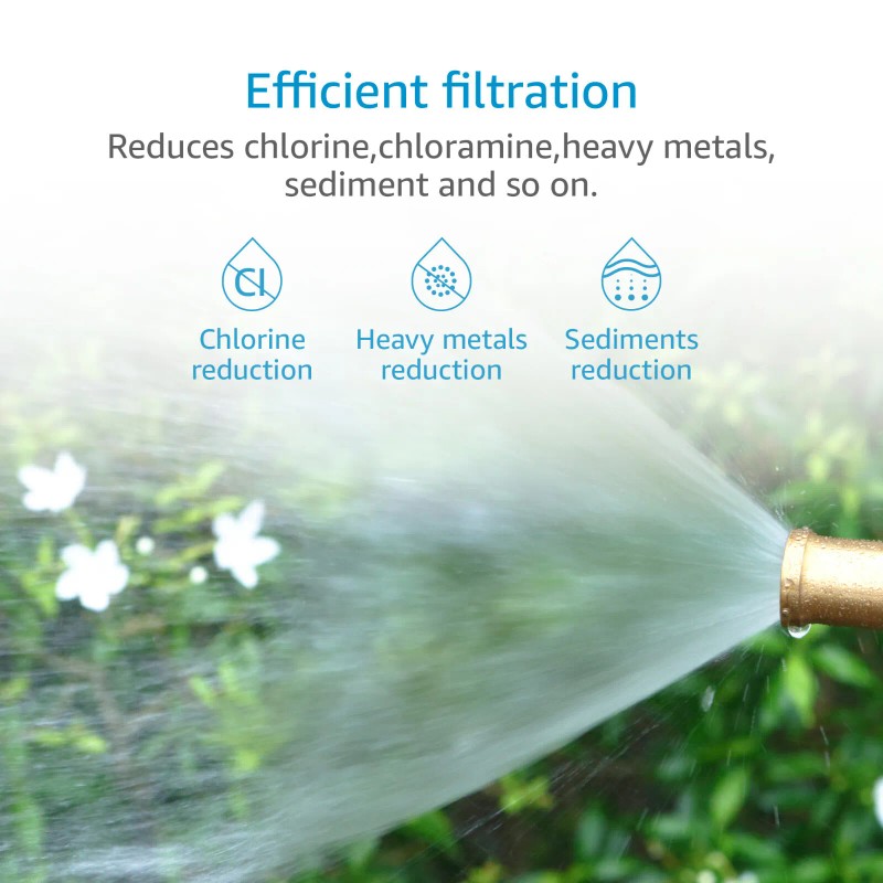 AQUA CREST Garden Hose Water Filter, for Organic Gardening, Farming,