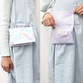 Jewelry Shop M Mobile Pocket Clip, Pocket Pouch, Elementary School Students, Girls, Children, Simple, Pocket Pouch, Made in Japan, Ribbon, Flower, Pink, Pok, Ribbon Flower Pink