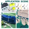 UNICRAFTALE 4 Key Chains, Key Ring, Charm, Badminton Racket, Alloy