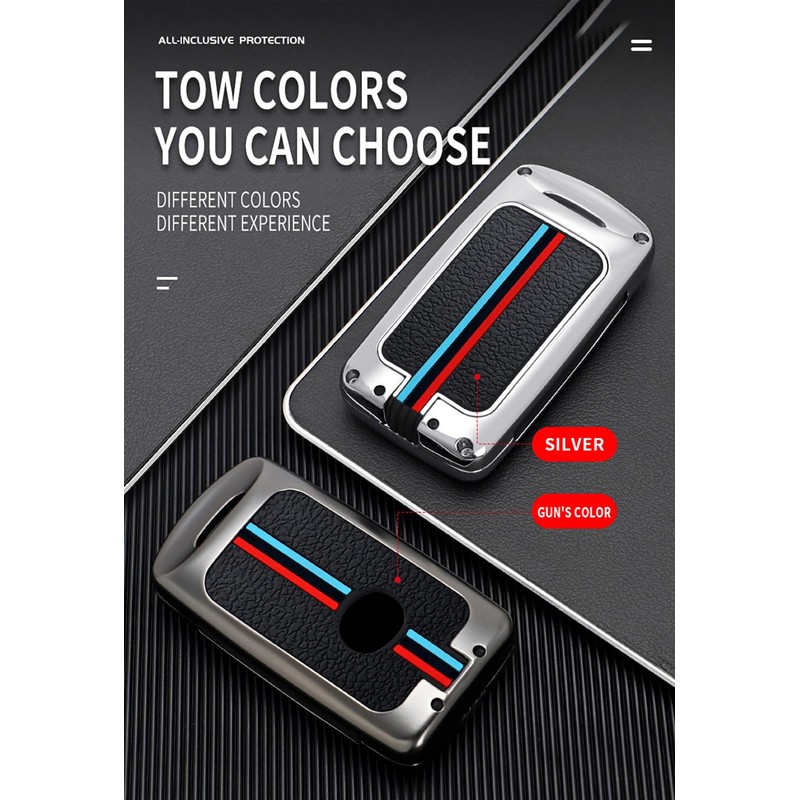 KUNIO Keyless Key Case Fits Mazda 2019-2023 3-Button Metal Housing,