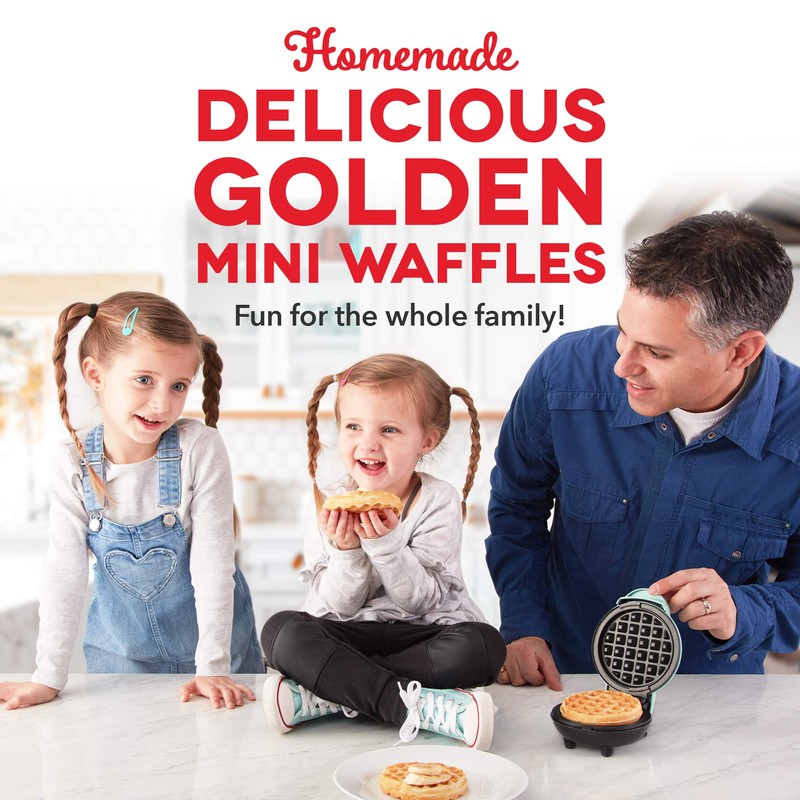 DASH DMW100RP Mini Maker for Individual Waffles, Hash Browns, Keto