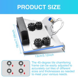 Bettinay Angle Grinder Attachments, 45 Degree Chamfer Cutting Stand Tool for 100-Type Angle Grinders