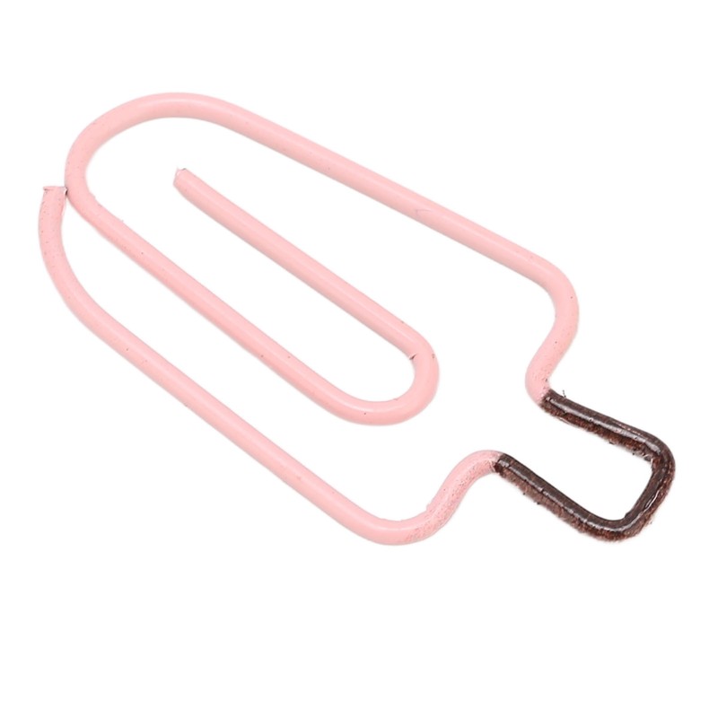 100PCS Ice Cream Paper Clips Metal Funny Cute Paper Clamp